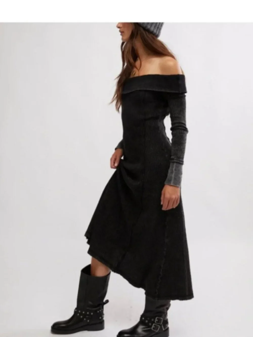 NEW Free People Monty COTTON Thermal Midi Dress  $148 RETAIL   268 3T4